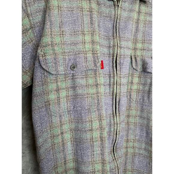Gold Crest Shirt Shacket  Men Lg Utility Outdoors  Thick Comfy Plaid Cotton - Picture 5 of 10